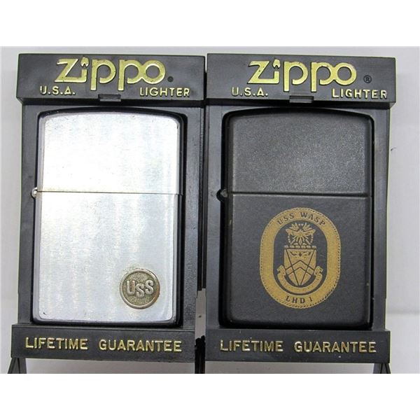 VINTAGE NAVY USS ZIPPO LOT