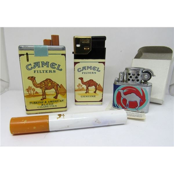 (4) CAMEL ADVERTISEMENT LIGHTERS AND ITEMS