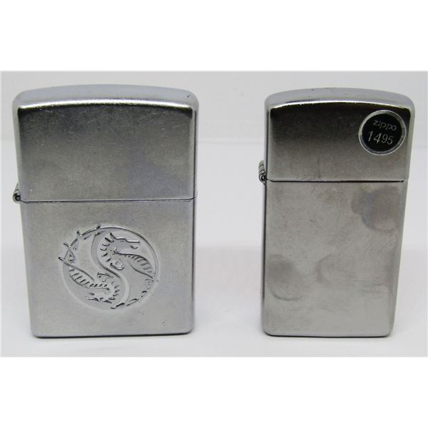 (2) NEW CHROME ZIPPO LIGHTERS!
