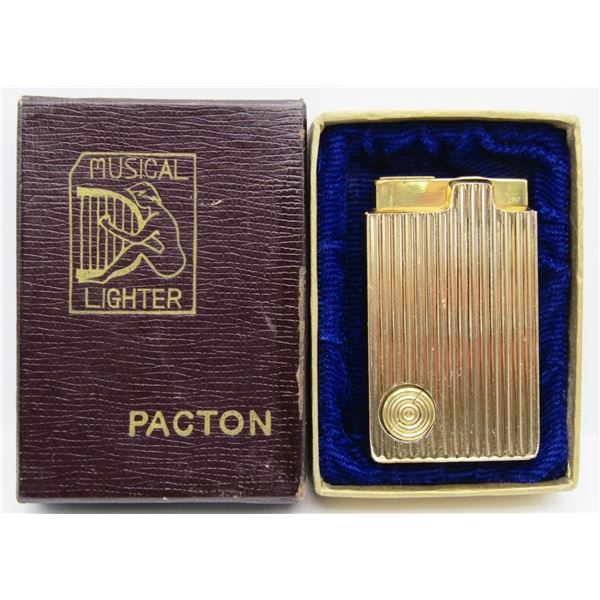 VINTAGE PACTON MUSICAL LIGHTER IN BOX!