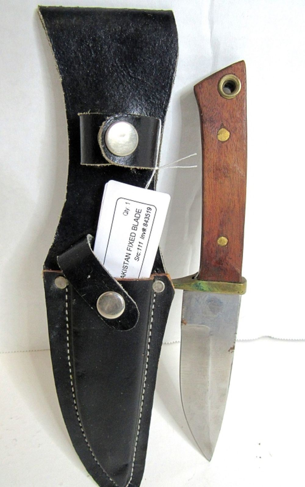 VINTAGE STAINLESS PAKISTAN FIXED BLADE KNIFE