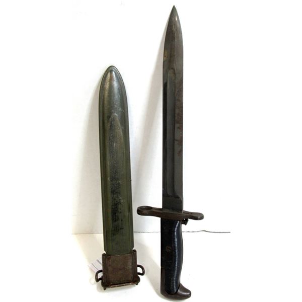 1943 WW2 M1 GARAND PAL BAYONET W/ SCABBARD