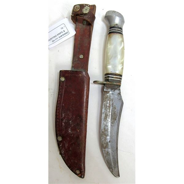 VINTAGE GERMAN OLSEN HUNTING KNIFE & SHEATH