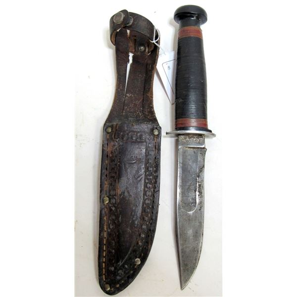 VINTAGE KINFOLKS HUNTING KNIFE & SHEATH!
