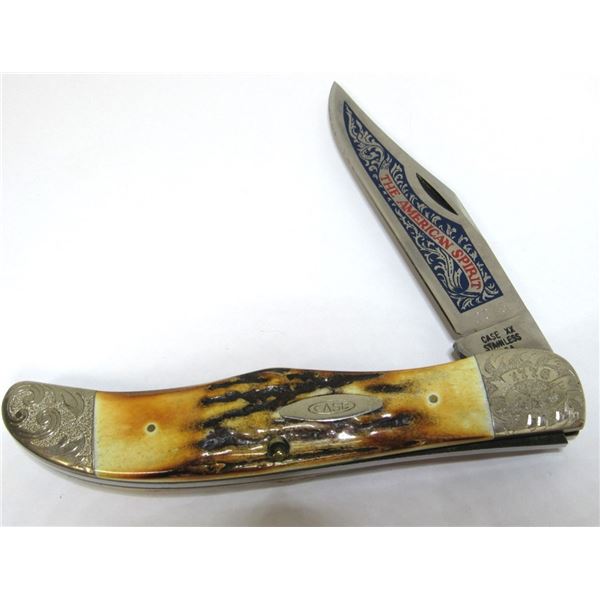 1976 CASEXX FOLDING KNIFE THE AMERICAN SPIRIT!