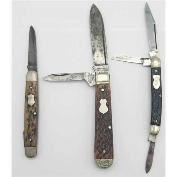 (3) POCKET KNIVES; JOHN PRIMBLE 2 blade,
