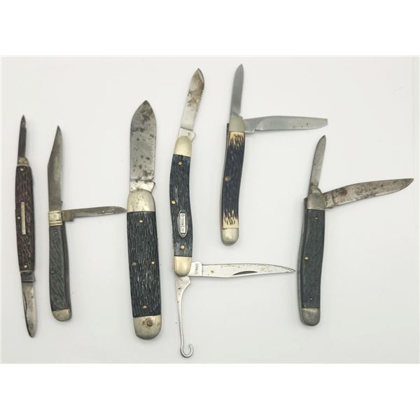 (6) POCKET KNIVES; OUTDOOR LIFE WATERFOWL,