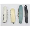 Image 7 : (4) VTG PLASTIC HANDLE POCKET KNIVES
