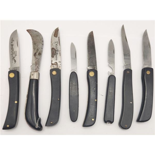 (8) SINGLE BLADE KNIFE LOT - (2) CASE, BOKER,