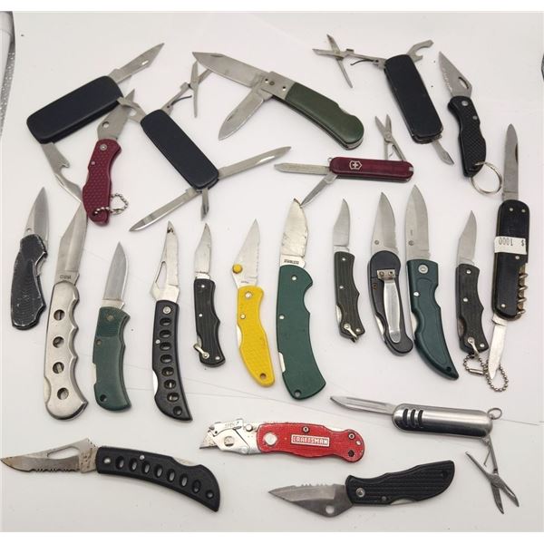 (23) SMALL UTILITY POCKET KNIVES