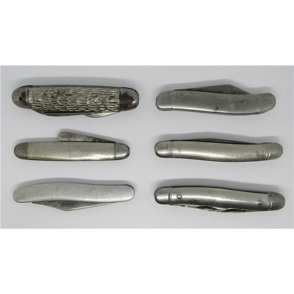 (6) VINTAGE POCKET KNIVES PARTS / REPAIR