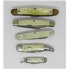 Image 2 : (5) faux PEARL HANDLE KNIFE LOT - VARIOUS