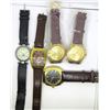 Image 1 : 5  MEN'S LEATHER STYLE BAND WATCHES: