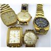 Image 2 : 5 GOLD TONED MEN'S WATCHES: