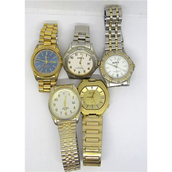 5 MEN'S DRESS WATCHES: