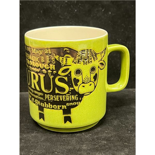 Mid Century Hornsea England 1976 Taurus Zodiak Sign Coffee Mug