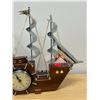 Image 3 : Vintage Electric Light up Ship Mantle Clock