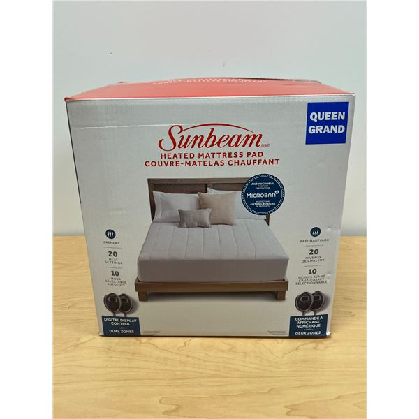 Sunbeam Queen Size Heated Mattress Pad Looks new in box