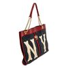 Image 2 : Gucci NY Navy Suede Red Leather Yankees Rajah Bag