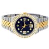 Image 3 : Rolex Mens Stainless Steel and Yellow Gold Blue VVS Diamond 36mm Datejust Jubile