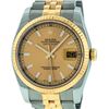 Image 1 : Rolex Mens New Style 18K Yellow Gold And Stainless Steel Datejust Wristwatch