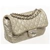 Image 2 : Chanel Silver Crinkle Flap Shoulder Bag