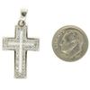 Image 6 : 14k White Gold.75 ctw Round Brilliant Diamond Open Double Floating Cross Pendant