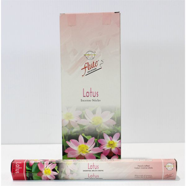 FLUTE BRAND HANDCRAFTED INDIAN LOTUS INCENSE 9.1"