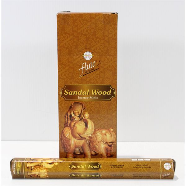 FLUTE BRAND HANDCRAFTED SANDALWOOD INCENSE, 9.1" 