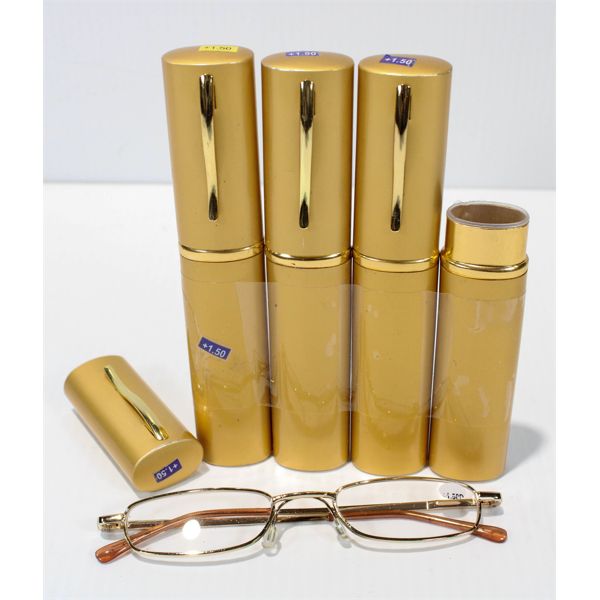 PENCIL THIN READING GLASSES W/SLEEK CASE - +0.75