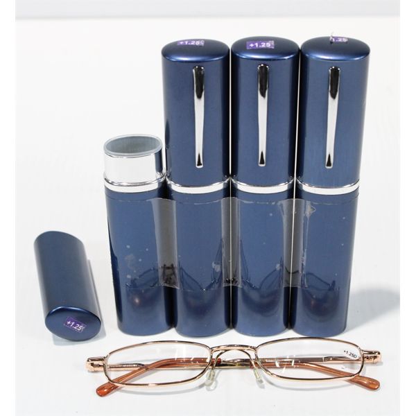 PENCIL THIN READING GLASSES W/SLEEK CASE - +1.00