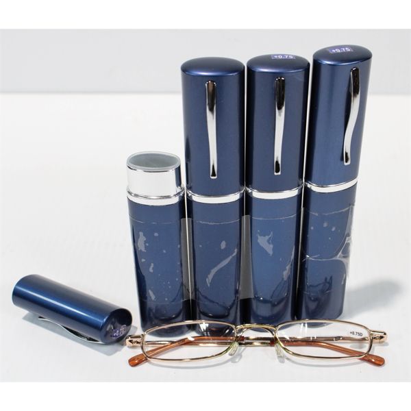 PENCIL THIN READING GLASSES W/SLEEK CASE - +1.50