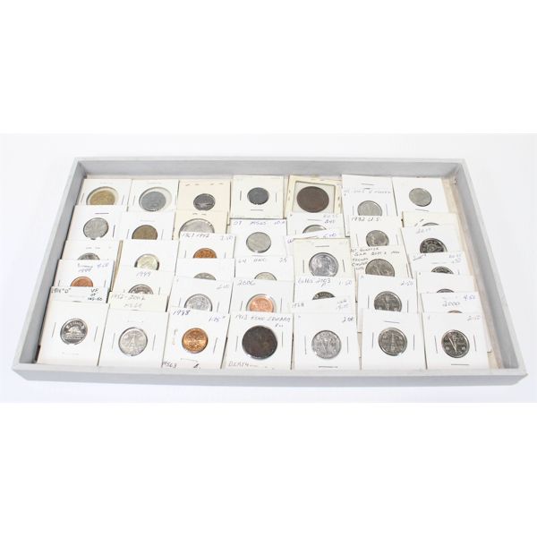 LOT OF ASSORTED COINS - CANADIAN AND US INLCUDED