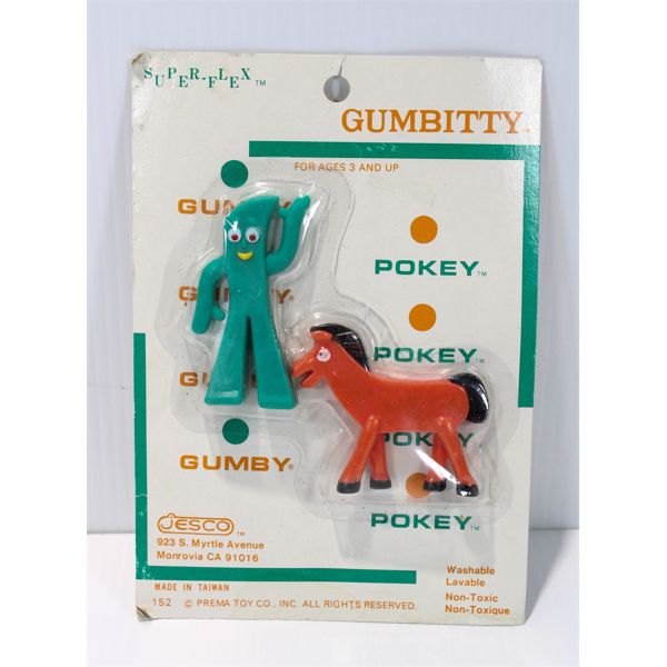 VINTAGE GUMBITTY GUMBY AND POKEY SUPERFLEX TOYS