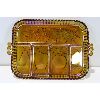 Image 1 : INDIANA AMBER CARNIVAL GLASS DIVIDED TRAY