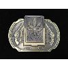 Image 1 : NEW BELT BUCKLE/LIGHTER COMBO, LEAF DESIGN