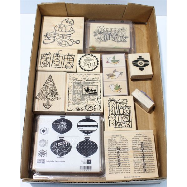 VARIOUS CHRISTMAS RUBBER STAMPS
