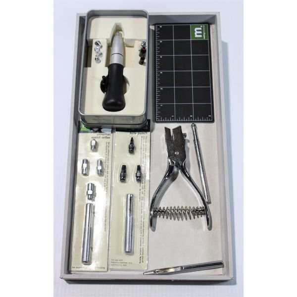 VARIOUS HOLE PUNCH AND SETTER TOOLS