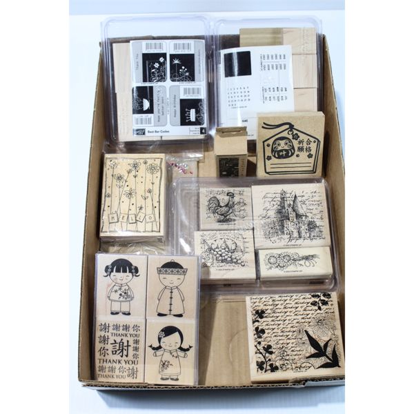 VARIOUS RUBBER STAMPS, MOSTLY STAMPIN UP!