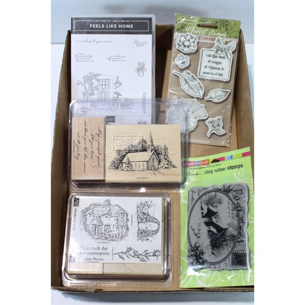 ASSORTED STAMPIN' UP! SETS AND ACRYLIC CLINGS