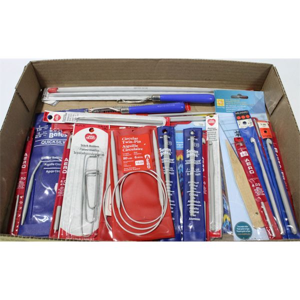 ASSORTED KNITTING/CROCHETING TOOLS