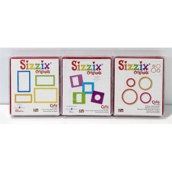 3 SIZZIX ORIGINALS CUTS DIE SETS