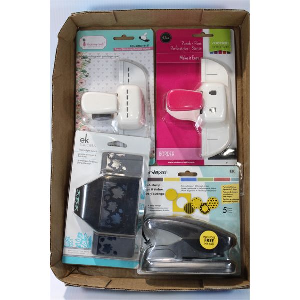 ASST. PAPER PUNCHES, IN ORIGINAL PACKAGING