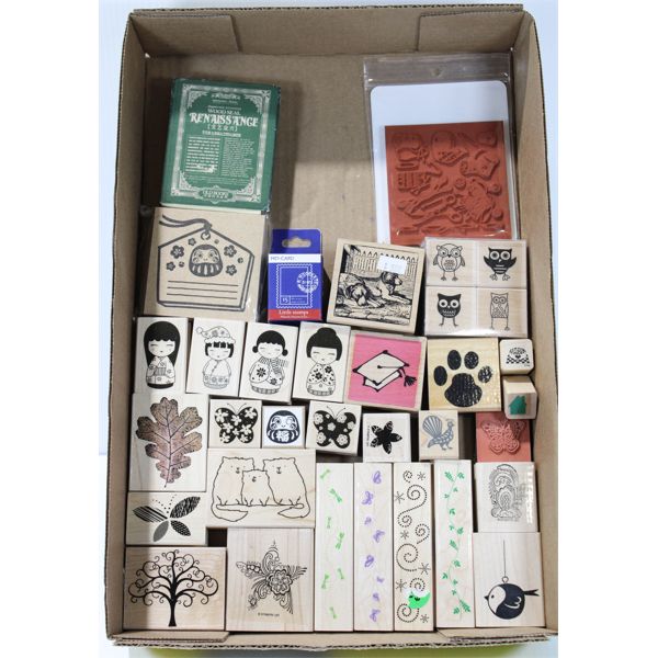 ASST. WOODEN STAMPS INCL. STAMPIN' UP! AND MORE