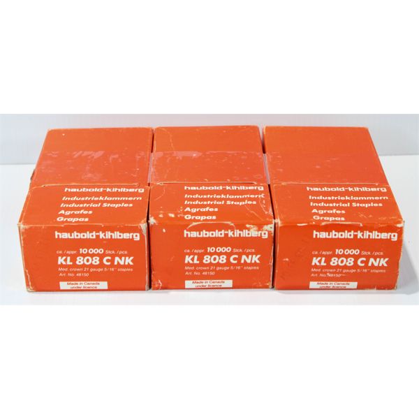 3 HAUBOLD-KIHLBERG GRIP CLINCH INDUSTRIAL STAPLES