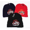 Image 1 : 3 PACK CHOPPER MOTIF TOQUES, NAVY/BLACK/RED