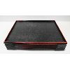 Image 1 : 5 JAPANESE STYLE SERVING TRAYS, BLACK AND RED