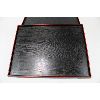Image 2 : 5 JAPANESE STYLE SERVING TRAYS, BLACK AND RED