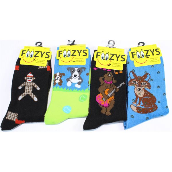 FOOZYS NOVELTY SOCKS - SOCK MONKEYS/DOG/FOX