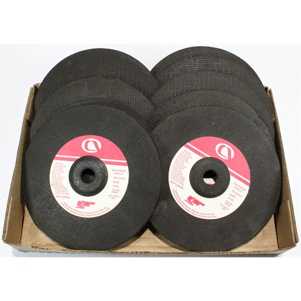 FLAT OF STEEL/METAL 9" X 1/4" x 7/8" GRINDING DISCS